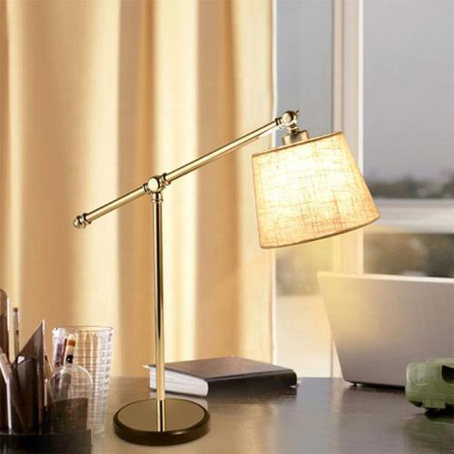 اباجورة فندقي كروم شيد دائري بيج TJ006