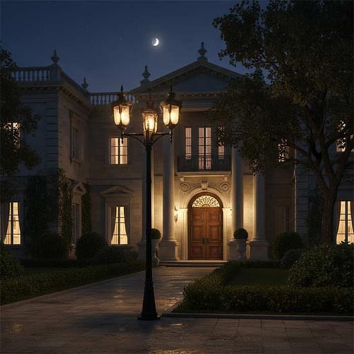 عامود ثلاثي خارجي وسط قزاز مائي حجري SG2003