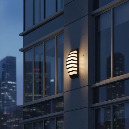 جداري خارجي أسود مقطع ليد ايبستار - B2776