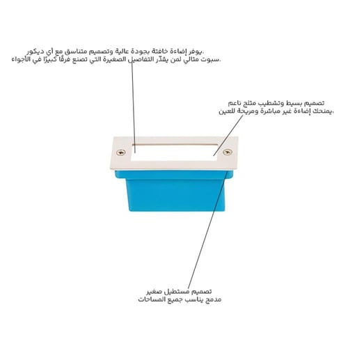 سبوت درج مثلج صغير مستطيل 3 وات E5013S