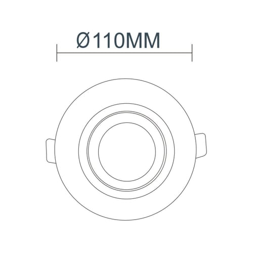 فريم سبوت سبيس دائري مفرد المنيوم و H602 RD - PC