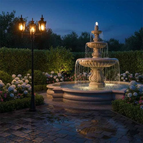 عامود ثلاثي خارجي وسط قزاز مائي حجري SG2003