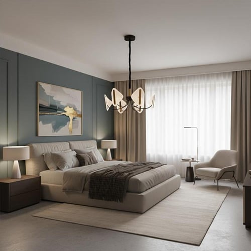 ثريا 3D أسود ذهبي ليد 570-D