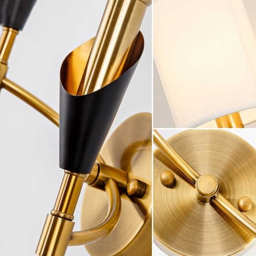 جداري شيد مودرن برونزي ورقة سوداء -6670 - 130*H470