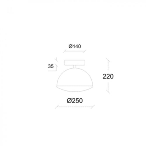 لطش أسود مفرد ورملايت 25 سم C0732