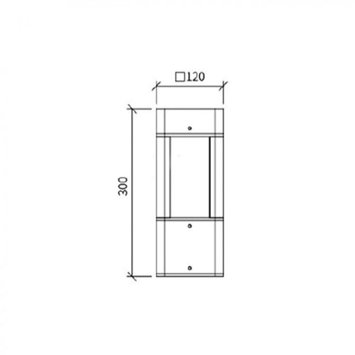 عامود مشايه كيوب اسود 30 سم 1055