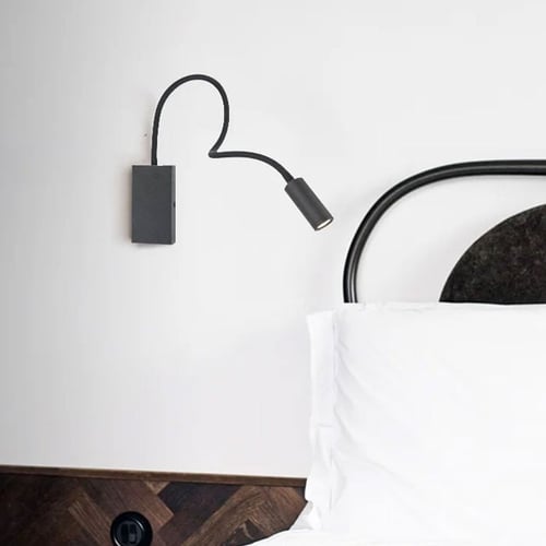 كشاف قراءة أسود مع منفذ W33010 - USB