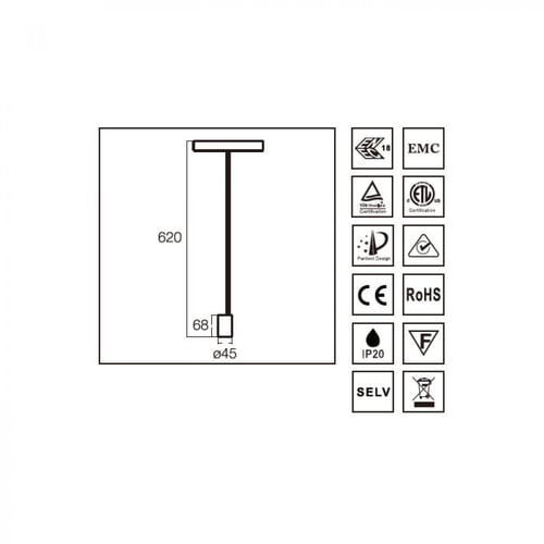 ماقناتيك ساره تراك طويل 5 وات أسود 0136