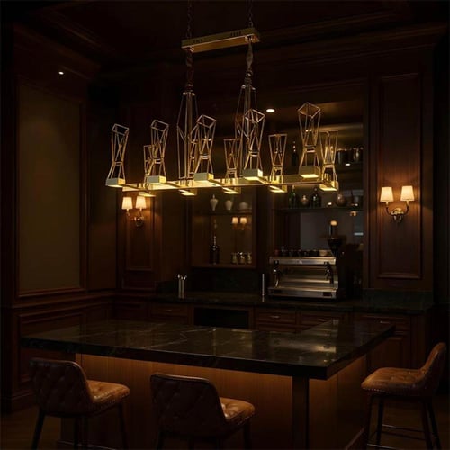 ثريا كريستال جايلد ذهبي MD3077-10A