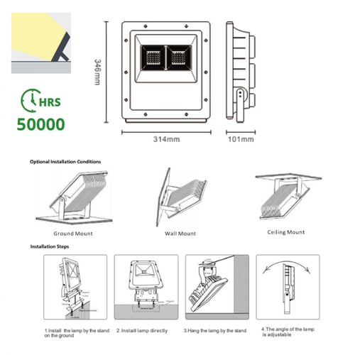 كشاف خارجي شرايح ليد ابيستار F030