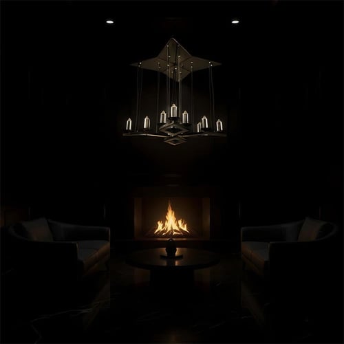 ثريا نجمة الشموع اسود SD350-16