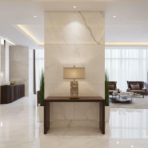 اباجورة لوح رخام وخطين ذهبي E27 D3894