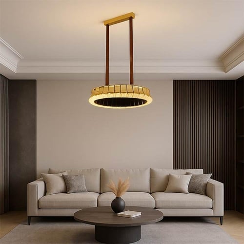 ثريا دائري هيرا ذهبي وأسود P21005