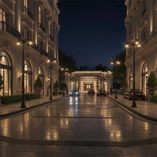 عامود خارجي سيمبل أسود 204سم SJ19103