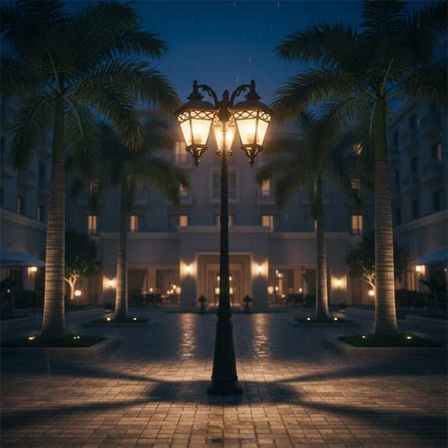 عمود إنارة حدائقي كلاسيك فاخر بعدة رؤوس 0127M-PLF