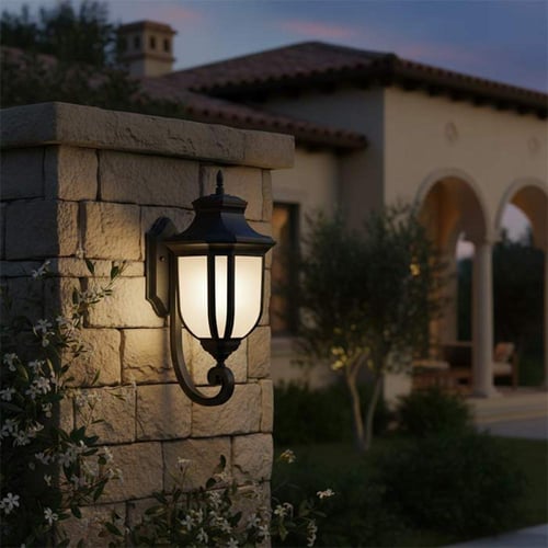 أبليك خارجي زجاج حليبي ضخم HS4616-XL