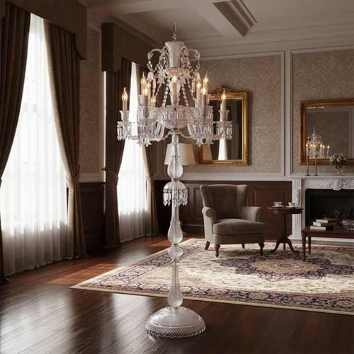 ستاند 8 أذرع بكارات كريستال كروم 9031-8FL