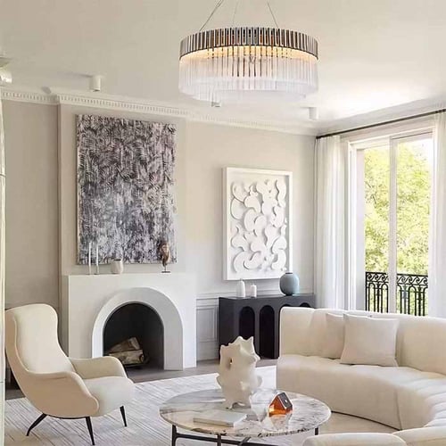 ثريا دائري ماتركس نحاسي وزجاج تيوبات 96298/24