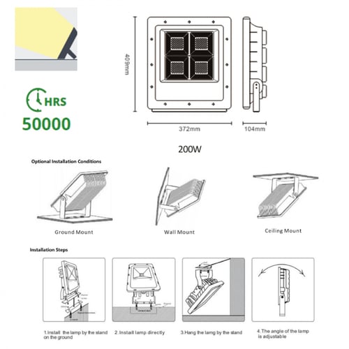 كشاف خارجي شرايح ليد ابيستار F030
