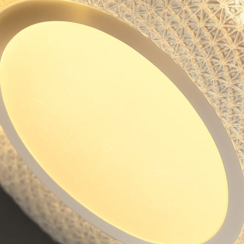 لطش دائري كريستالي ابيض مع ريموت LTDAI005