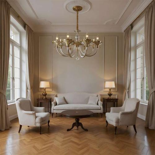 ثريا كريستال النرجس قزاز ذهبي غامق - 6837