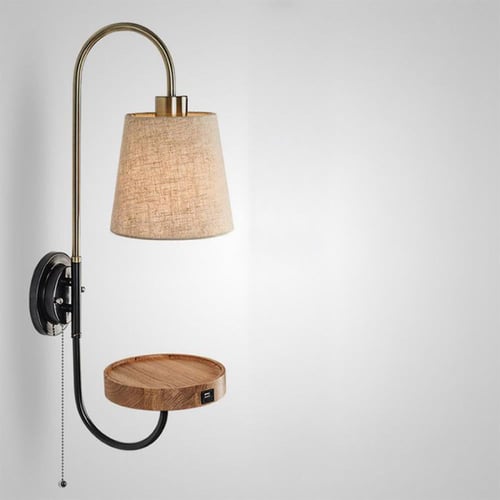 ابليك اباجوره خشب مع شاحن USB -W660