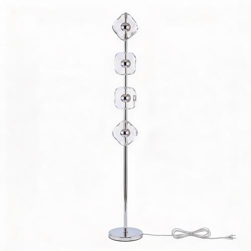 4-Crystal Chamfered Crystal Chrome Stand Light (6W) - Model 5212-4