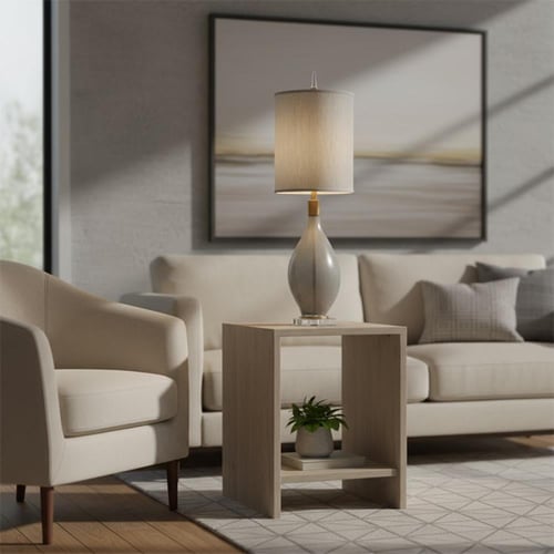 اباجورة مخضر كريستال رمادي D3637