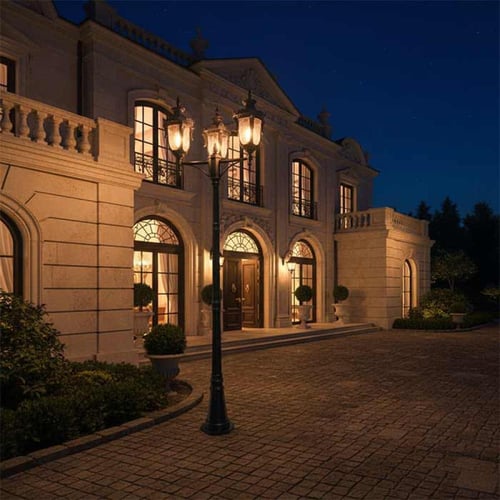 عامود ثلاثي خارجي وسط قزاز مائي حجري SG2003