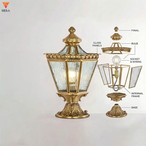 ستاند فوق السور نحاس قزاز مغشى D0826