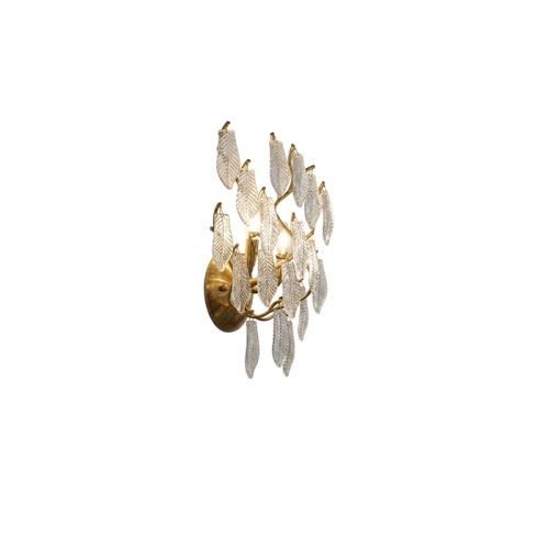 Serip Style Curved Crystal Gold Wall Sconce 45cm - Model 6006 (3 x G9)