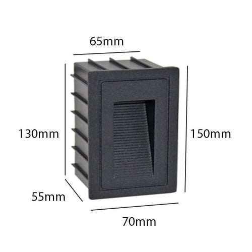 إنارة درج دفن أسود طولي DL0396