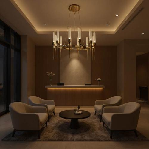 ثريا دائري كاسترو نحاسي وزجاج 96323/12
