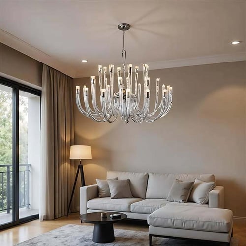 ثريا بيرنا دائري كريستال كروم كلاسيك 640136