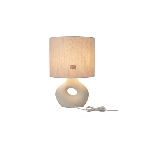 Natural White Ceramic Table Lamp E27 1 Bulb 56.5cm LS-G300-NAT