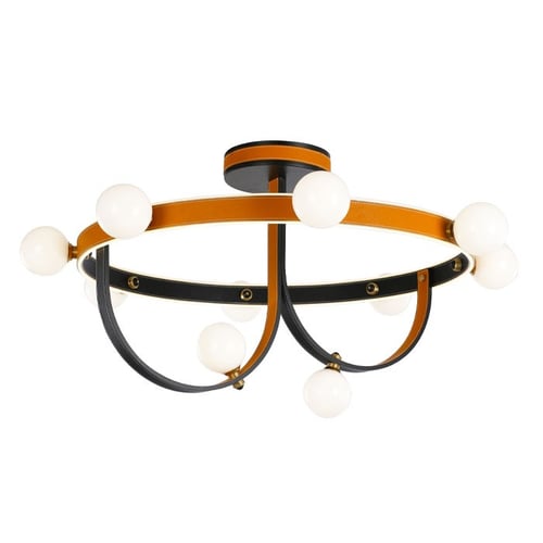 ثريا دائري سبيرال جلد اورانج وأسود MD19001016