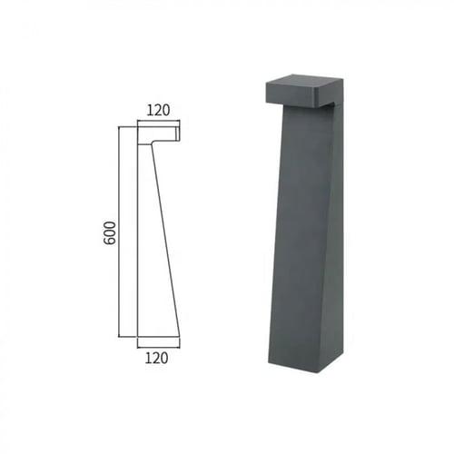 عامود مشايه مودرن L رمادي 9100