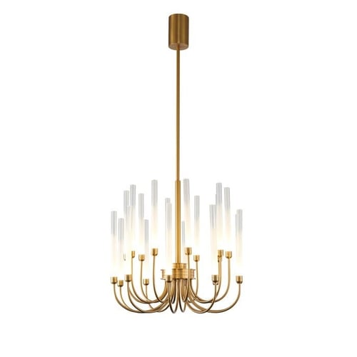 ثريا سكولاري دائري ليد ورملايت ذهبي XQ-008