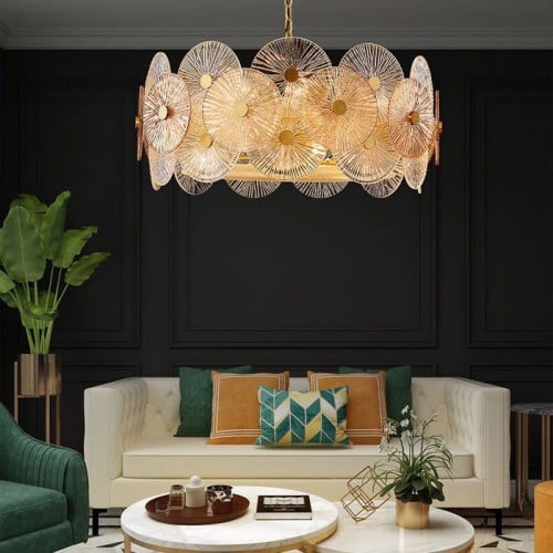 ثريا أوراق اللوتس برونزي معتق P516