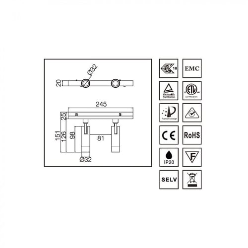 ماقناتيك ساره تراك مجوز 10 وات 35د اسود 0136