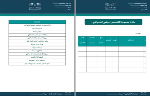 سجل مجتمعات التعلم المهنية