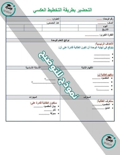 خطة التعلم الأسبوعية مادة المهارات الحياتية الفصل...