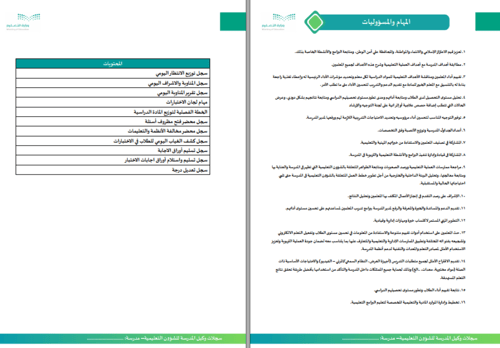 سجلات وكيل المدرسة للشؤون التعليمية