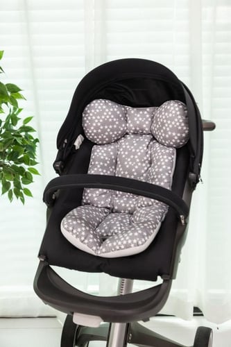 وسادة مقعد عربة الطفل (الخزامي الأسود) نسيج ثلاثي...