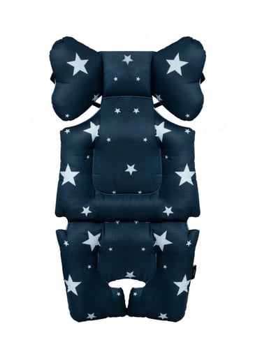 وسادة مقعد عربة الطفل (نجوم بيضاء) نسيج شبكي ثلاثي...