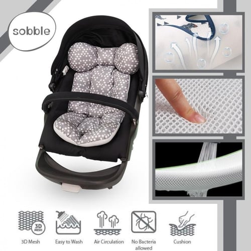 وسادة مقعد عربة الطفل (نجوم الفقاعات) نسيج عضوي ثل...