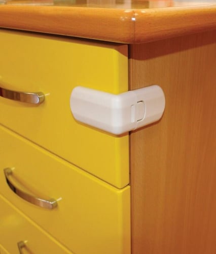 قفل الدرج 1/1 شكل (L) تمنع فتح الأدراج