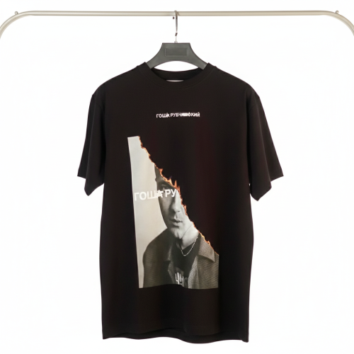 Black "Josha" T-shirt - Burnt Portrait Edition
