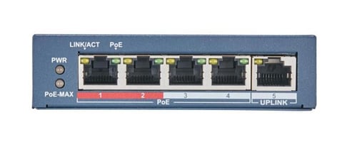 سويتش PoE SWitch Hikvision DS-3E0105P-E بـ4 منافذ