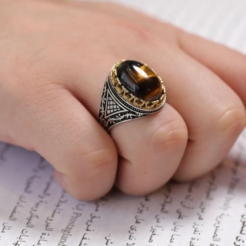 خاتم عقيق عين النمر A-0102